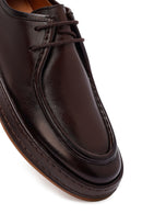 Male Brown Lace-up Leather Casual Shoes | Derimod Male Brown Lace-up Leather Casual Shoes | Derimod