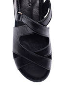 Kadın Siyah Deri Comfort Sandalet | Derimod Kadın Siyah Deri Comfort Sandalet | Derimod