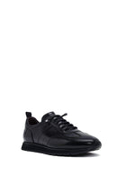 Erkek Siyah Bağcıklı Deri Casual Sneaker | Derimod Erkek Siyah Bağcıklı Deri Casual Sneaker | Derimod