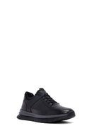 Erkek Siyah Bağcıklı Deri Sneaker | Derimod Erkek Siyah Bağcıklı Deri Sneaker | Derimod