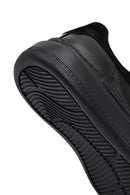 Men's Black Lace-Up Thick-Soled Leather Sneaker | Derimod Men's Black Lace-Up Thick-Soled Leather Sneaker | Derimod
