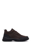 Male Brown Lace-up Nubuck Leather Boots | Derimod Male Brown Lace-up Nubuck Leather Boots | Derimod