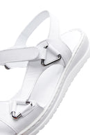 Kadın Beyaz Deri Comfort Sandalet | Derimod Kadın Beyaz Deri Comfort Sandalet | Derimod
