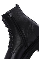 Men's Black Zippered Leather Casual Boots | Derimod Men's Black Zippered Leather Casual Boots | Derimod