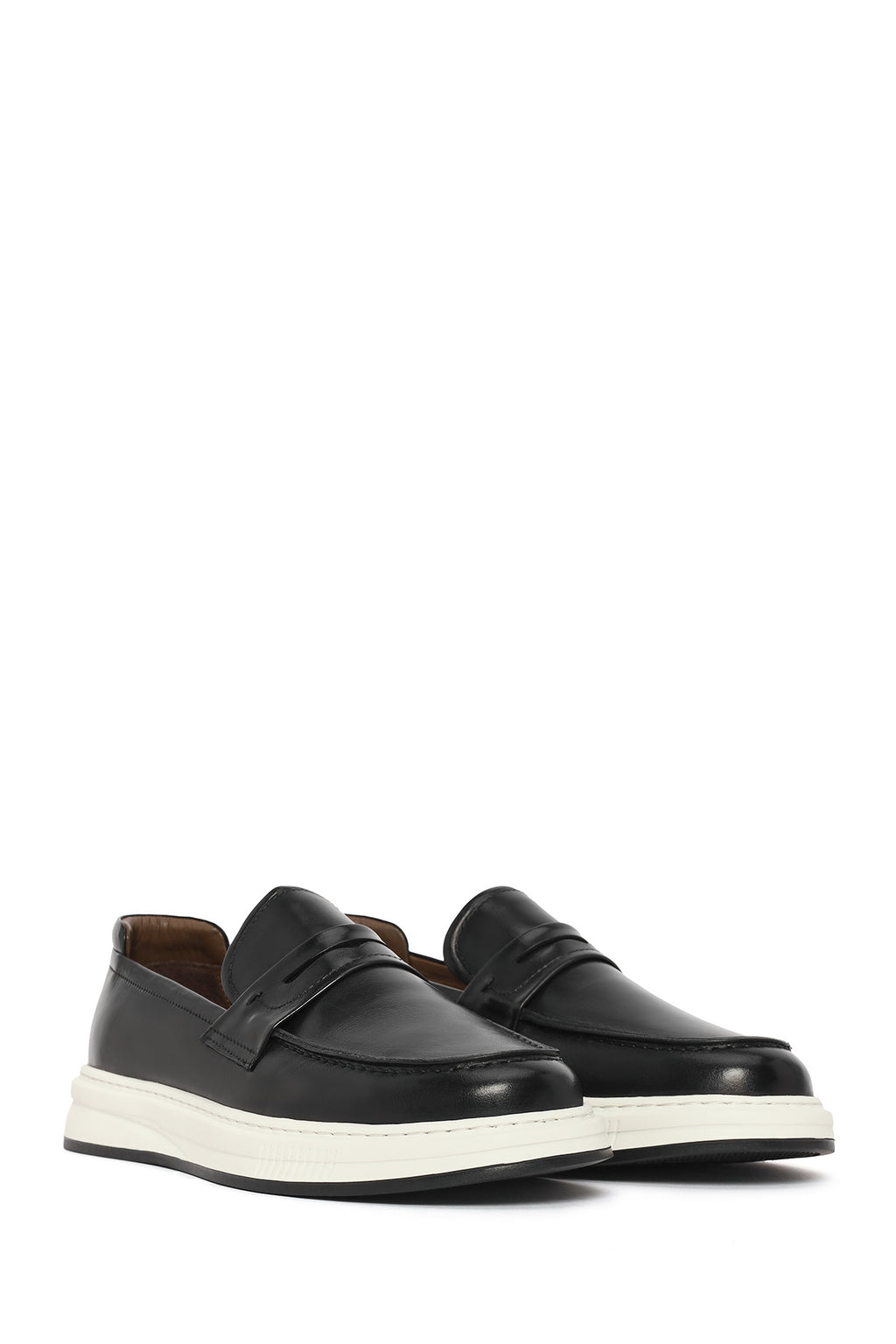 Erkek Siyah Deri Casual Loafer