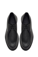 Male Black Lace-Up Thick-Soled Leather Casual Shoes | Derimod Male Black Lace-Up Thick-Soled Leather Casual Shoes | Derimod