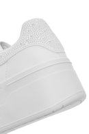 Kadın Beyaz Bağcıklı Kalın Tabanlı Sneaker | Derimod Kadın Beyaz Bağcıklı Kalın Tabanlı Sneaker | Derimod