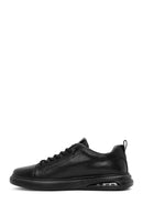 Erkek Siyah Bağcıklı Deri Sneaker | Derimod Erkek Siyah Bağcıklı Deri Sneaker | Derimod
