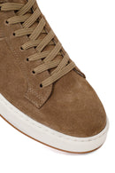 Erkek Bej Bağcıklı Süet Deri Sneaker | Derimod Erkek Bej Bağcıklı Süet Deri Sneaker | Derimod