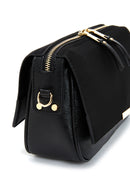 Women's Black Chain Strap Suede Crossbody Bag | Derimod Women's Black Chain Strap Suede Crossbody Bag | Derimod