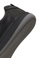 Erkek Siyah Bağcıklı Deri Sneaker | Derimod Erkek Siyah Bağcıklı Deri Sneaker | Derimod