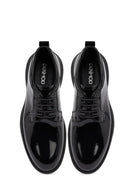 Men's Black Lace-Up Thick-Soled Leather Casual Shoe | Derimod Men's Black Lace-Up Thick-Soled Leather Casual Shoe | Derimod