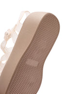 Women's Beige Ankle Buckle Thick Soled Jelly Sandals | Derimod Women's Beige Ankle Buckle Thick Soled Jelly Sandals | Derimod
