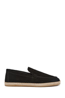 Men's Black Suede Leather Espadrilles | Derimod Men's Black Suede Leather Espadrilles | Derimod