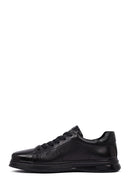 Erkek Siyah Bağcıklı Deri Casual Sneaker | Derimod Erkek Siyah Bağcıklı Deri Casual Sneaker | Derimod