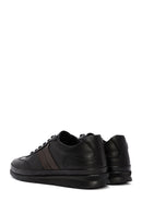 Erkek Siyah Bağcıklı Deri Sneaker | Derimod Erkek Siyah Bağcıklı Deri Sneaker | Derimod