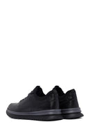 Erkek Siyah Bağcıklı Deri Sneaker | Derimod Erkek Siyah Bağcıklı Deri Sneaker | Derimod