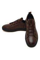 Erkek Kahverengi Bağcıklı Deri Sneaker | Derimod Erkek Kahverengi Bağcıklı Deri Sneaker | Derimod