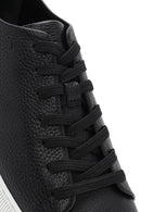 Men's Black Lace-up Leather Sneaker | Derimod Men's Black Lace-up Leather Sneaker | Derimod
