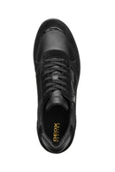 Geox Women's Black Lace-Up Wedge Heeled Sneakers | Derimod Geox Women's Black Lace-Up Wedge Heeled Sneakers | Derimod