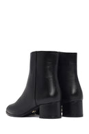Woman Black Zippered Low Heeled Shoes Leather Boat | Derimod Woman Black Zippered Low Heeled Shoes Leather Boat | Derimod