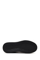 Erkek Siyah Bağcıklı Kalın Tabanlı Deri Sneaker | Derimod Erkek Siyah Bağcıklı Kalın Tabanlı Deri Sneaker | Derimod