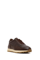 Erkek Kahverengi Bağcıklı Deri Casual Sneaker | Derimod Erkek Kahverengi Bağcıklı Deri Casual Sneaker | Derimod