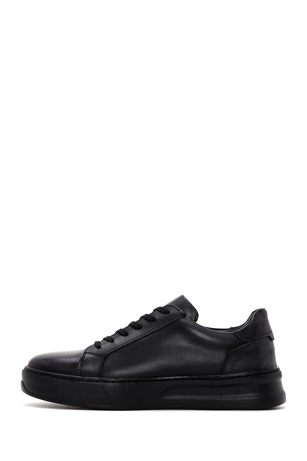 Erkek Siyah Deri Sneaker