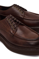 Male Brown Lace-Up Thick-Soled Leather Casual Shoe | Derimod Male Brown Lace-Up Thick-Soled Leather Casual Shoe | Derimod