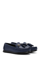 Kadın Lacivert Püskül Detaylı Loafer | Derimod Kadın Lacivert Püskül Detaylı Loafer | Derimod