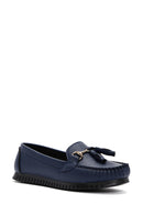 Kadın Lacivert Püskül Detaylı Loafer | Derimod Kadın Lacivert Püskül Detaylı Loafer | Derimod