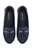 Kadın Lacivert Püskül Detaylı Loafer | Derimod Kadın Lacivert Püskül Detaylı Loafer | Derimod
