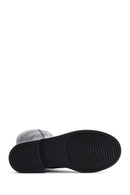 Woman Black Zippered Leather Boot | Derimod Woman Black Zippered Leather Boot | Derimod
