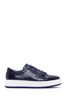 Erkek Lacivert Deri Sneaker | Derimod Erkek Lacivert Deri Sneaker | Derimod