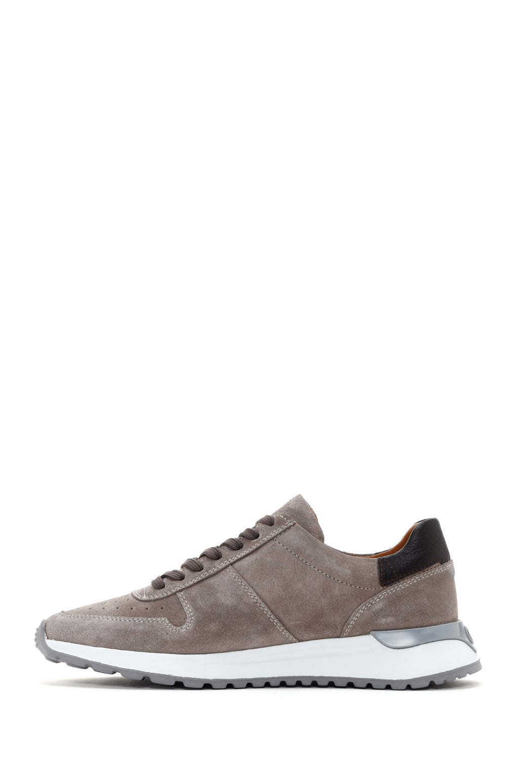 Erkek Vizon Deri Casual Sneaker