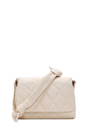 Women's Cream Quilted Shoulder Bag | Derimod Women's Cream Quilted Shoulder Bag | Derimod