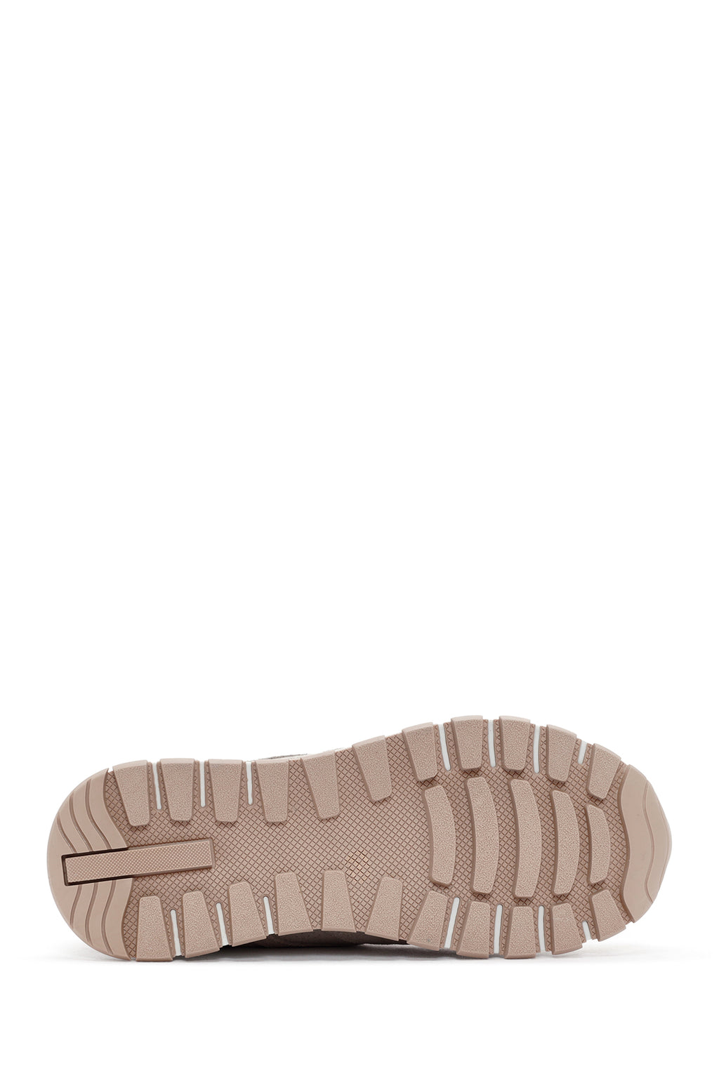 Kadın Bej Bağcıklı Süet Deri Sneaker