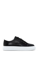 Erkek Siyah Bağcıklı Deri Sneaker | Derimod Erkek Siyah Bağcıklı Deri Sneaker | Derimod