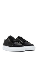 Erkek Siyah Bağcıklı Deri Sneaker | Derimod Erkek Siyah Bağcıklı Deri Sneaker | Derimod
