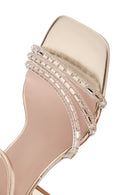 Women's Gold Ankle Strap Heeled Sandals | Derimod Women's Gold Ankle Strap Heeled Sandals | Derimod