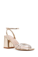 Women's Gold Ankle Strap Heeled Sandals | Derimod Women's Gold Ankle Strap Heeled Sandals | Derimod