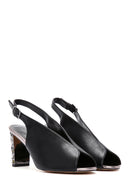 Kadın Siyah Kalın Topuklu Sandalet | Derimod Kadın Siyah Kalın Topuklu Sandalet | Derimod