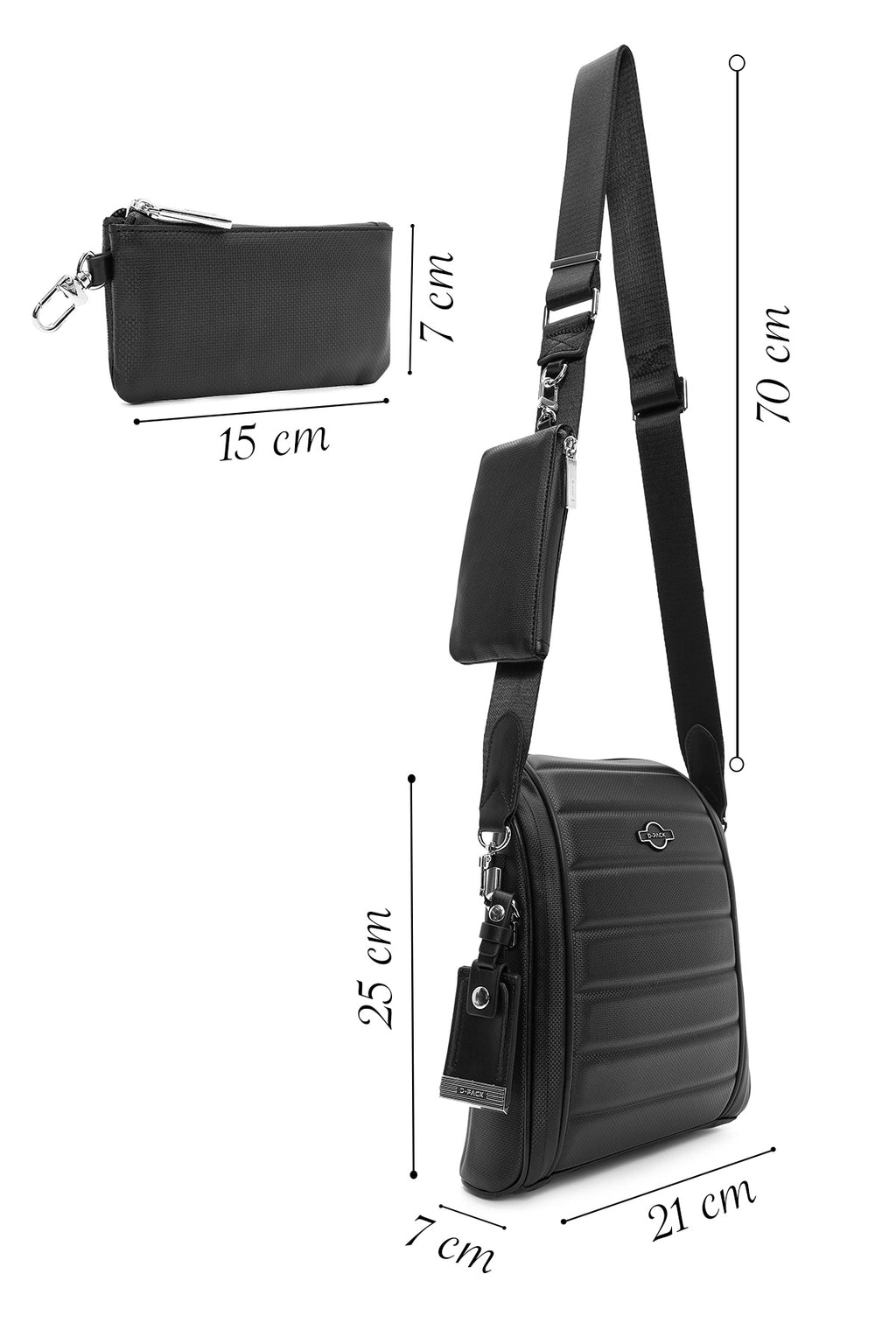 D-Pack Erkek Siyah Çapraz Çanta
