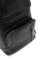 Men's Black Leather Backpack | Derimod Men's Black Leather Backpack | Derimod
