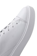 Erkek Beyaz Deri Kalın Tabanlı Sneaker | Derimod Erkek Beyaz Deri Kalın Tabanlı Sneaker | Derimod