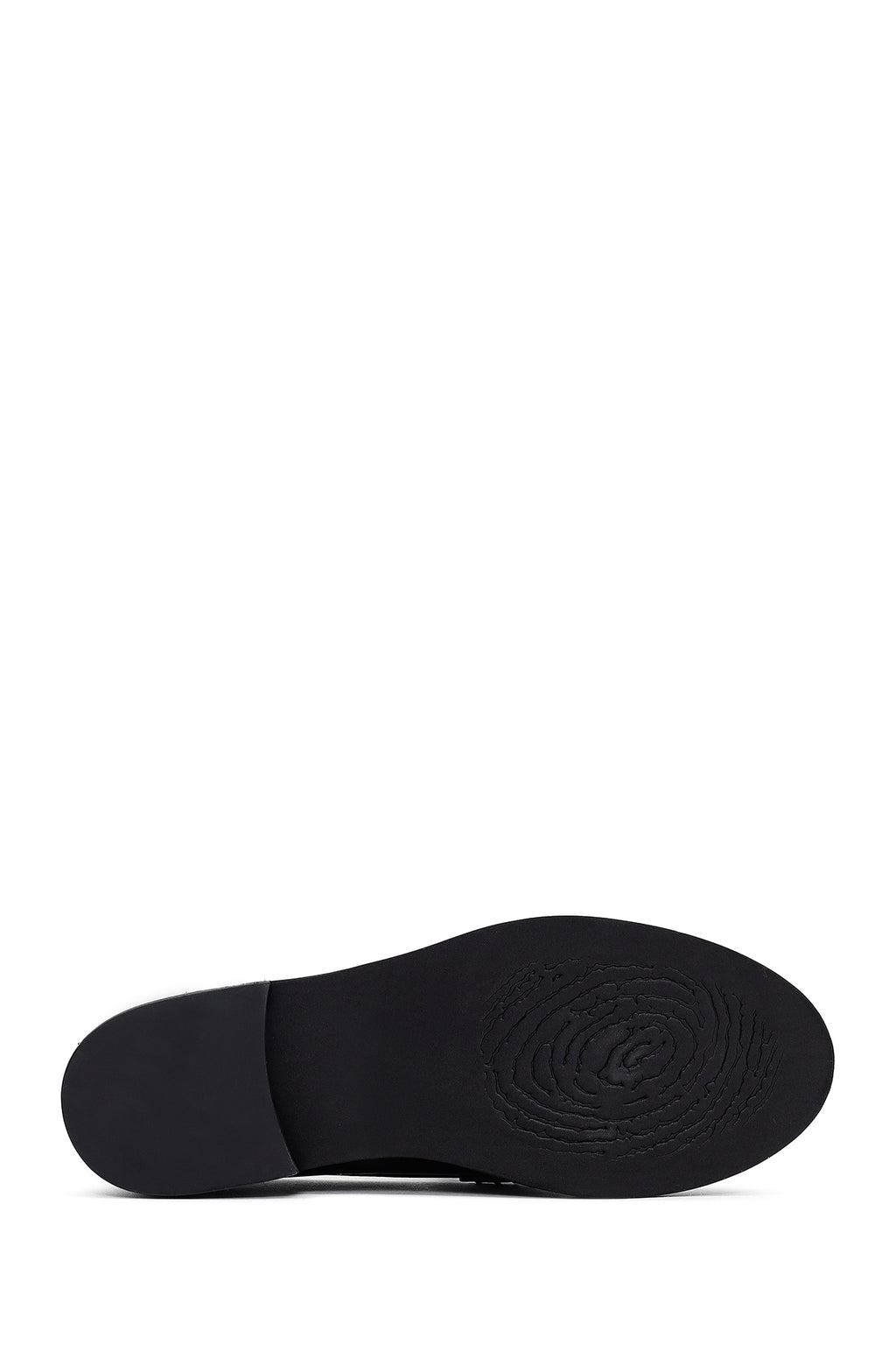 Kadın Siyah Tokalı Deri Maskülen Loafer