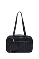 Women's Black Quilted Handbag | Derimod Women's Black Quilted Handbag | Derimod