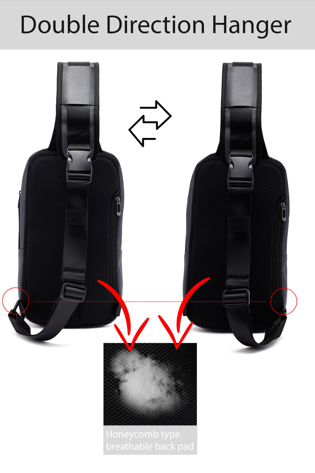 D-Pack Erkek Gri Çapraz Çanta