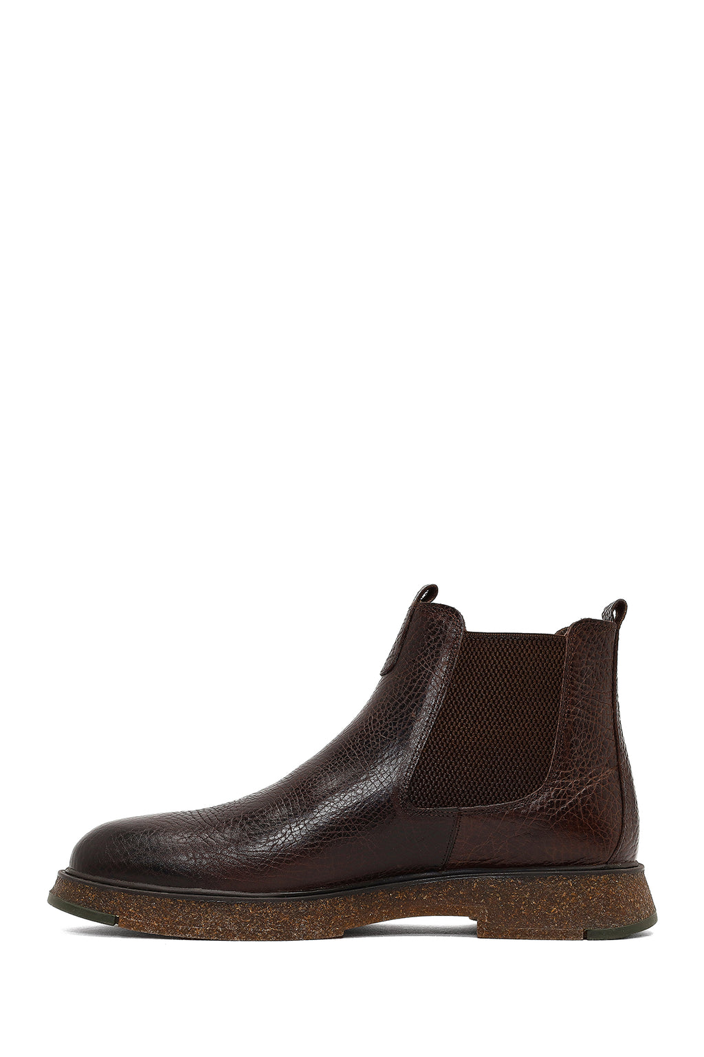 Erkek Kahverengi Deri Chelsea Bot