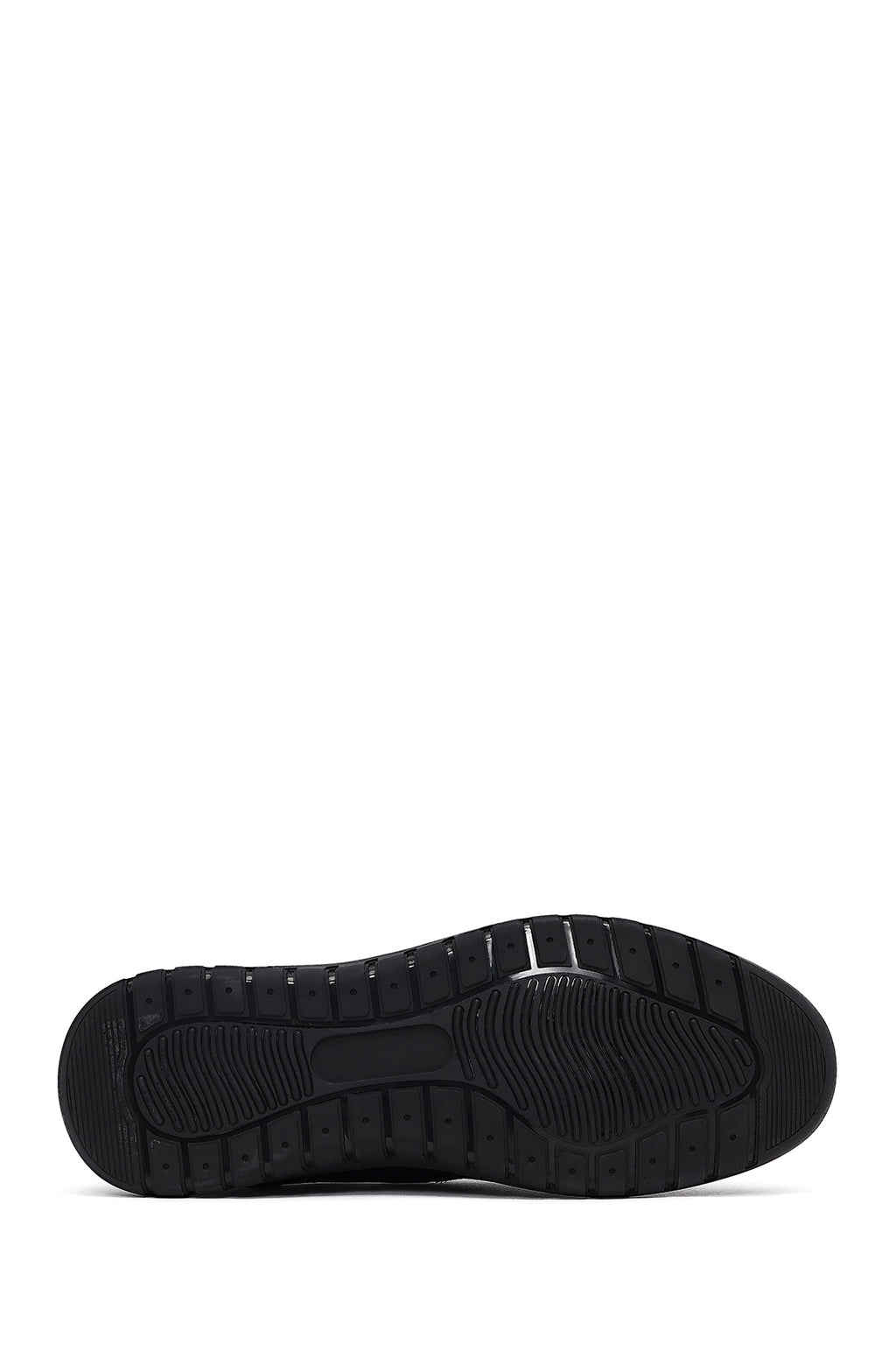 Erkek Siyah Bağcıklı Deri Sneaker